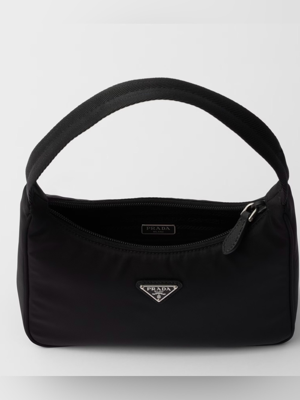 VINTAGE and PRISTINE Prada Tessuto Black Nylon Mini Shoulder Bag